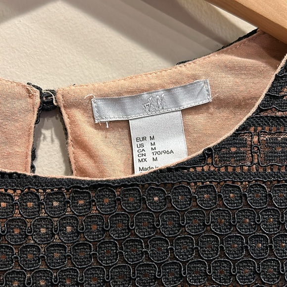 H&M top and skirt set, black lace with nude lining, top: M, bottom: S - Picture 3 of 8